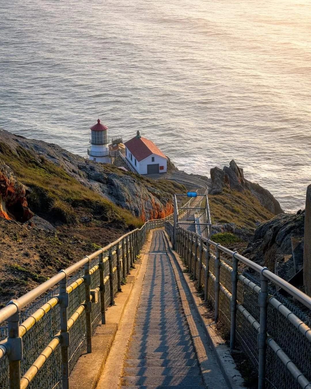 The Point Reyes Lighthouse on the Marin headland