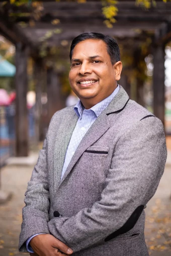 Andy Jain in an outdoor professional portrait