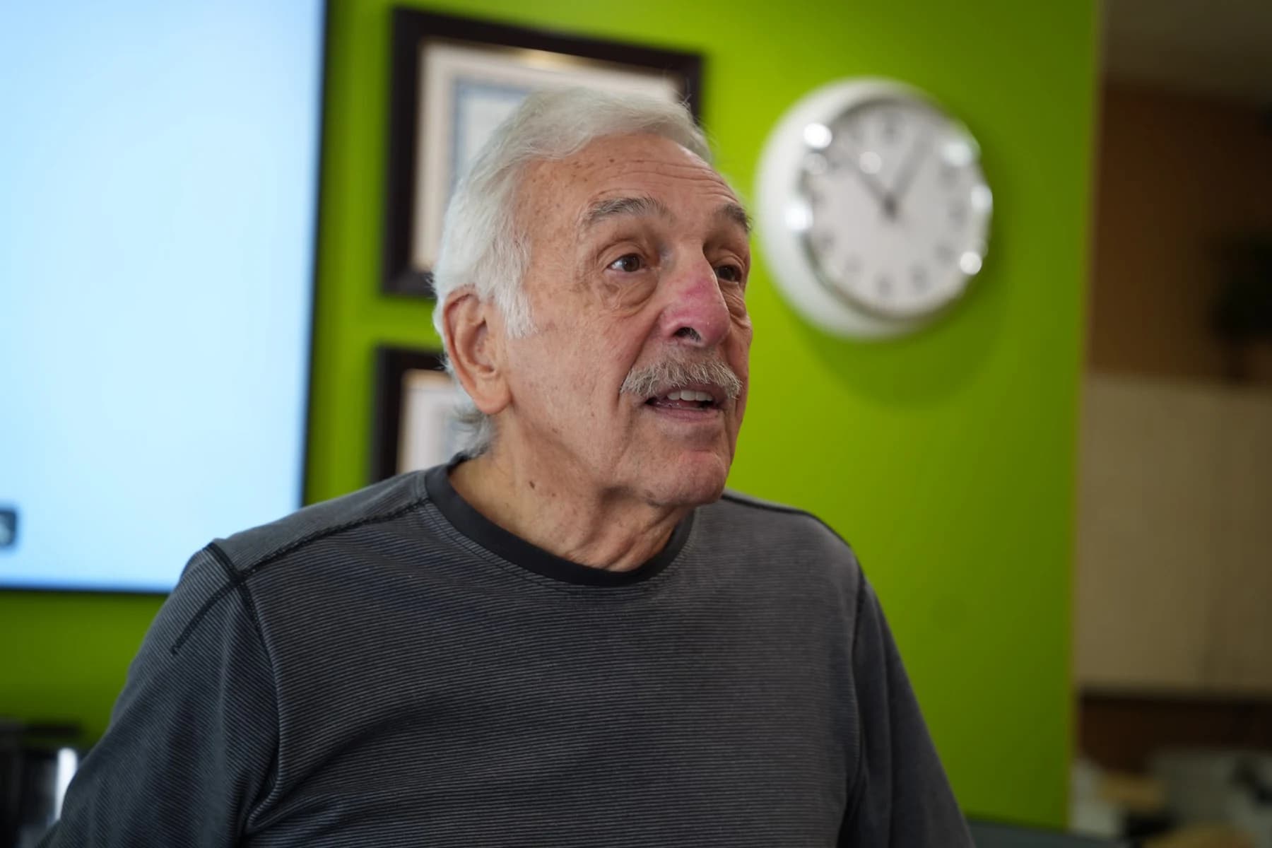 A senior patient in the consultation room