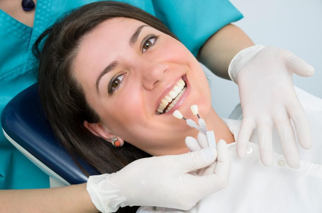 patient is in the center for dental implants