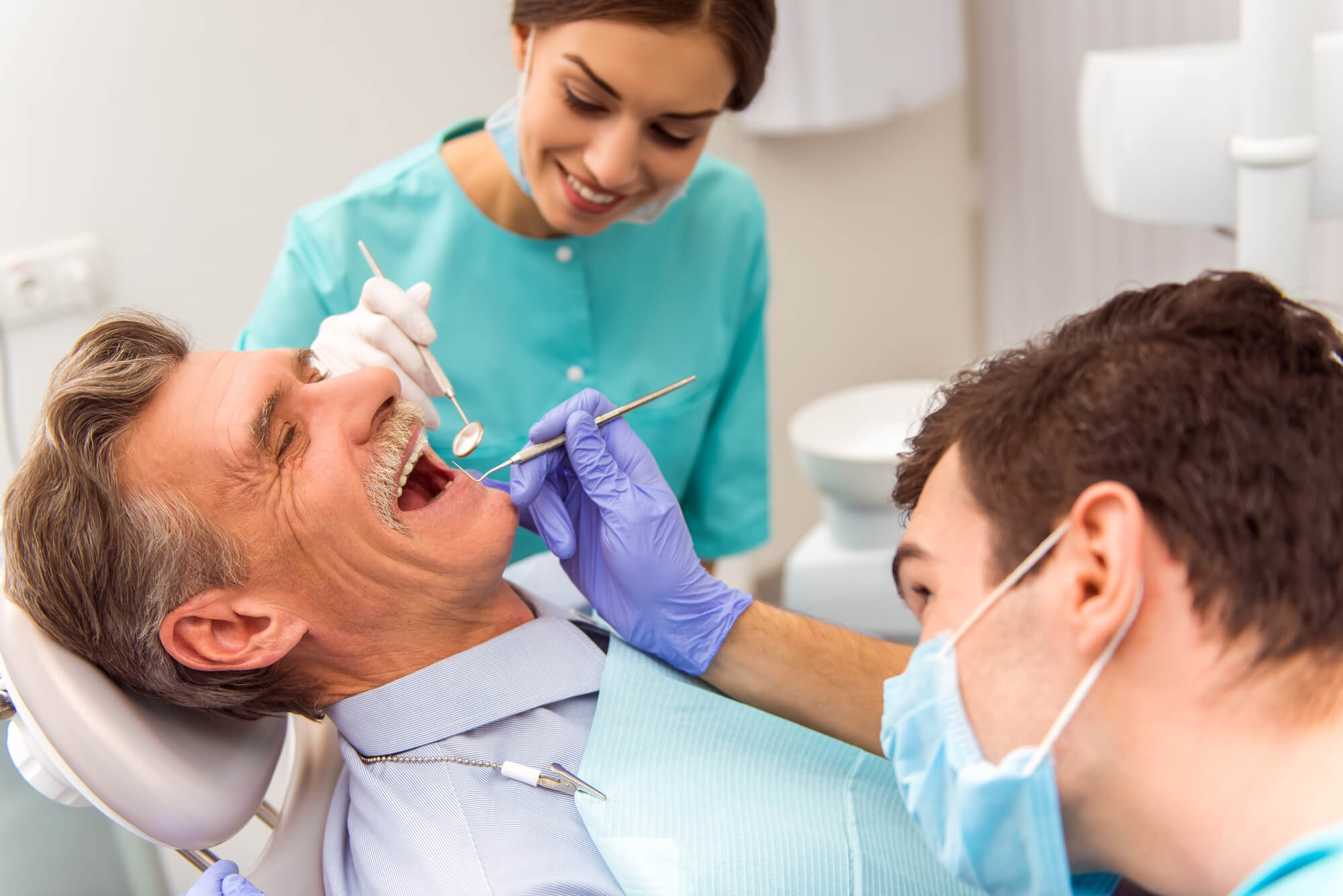 dentist checking All on 6 Dental Implants