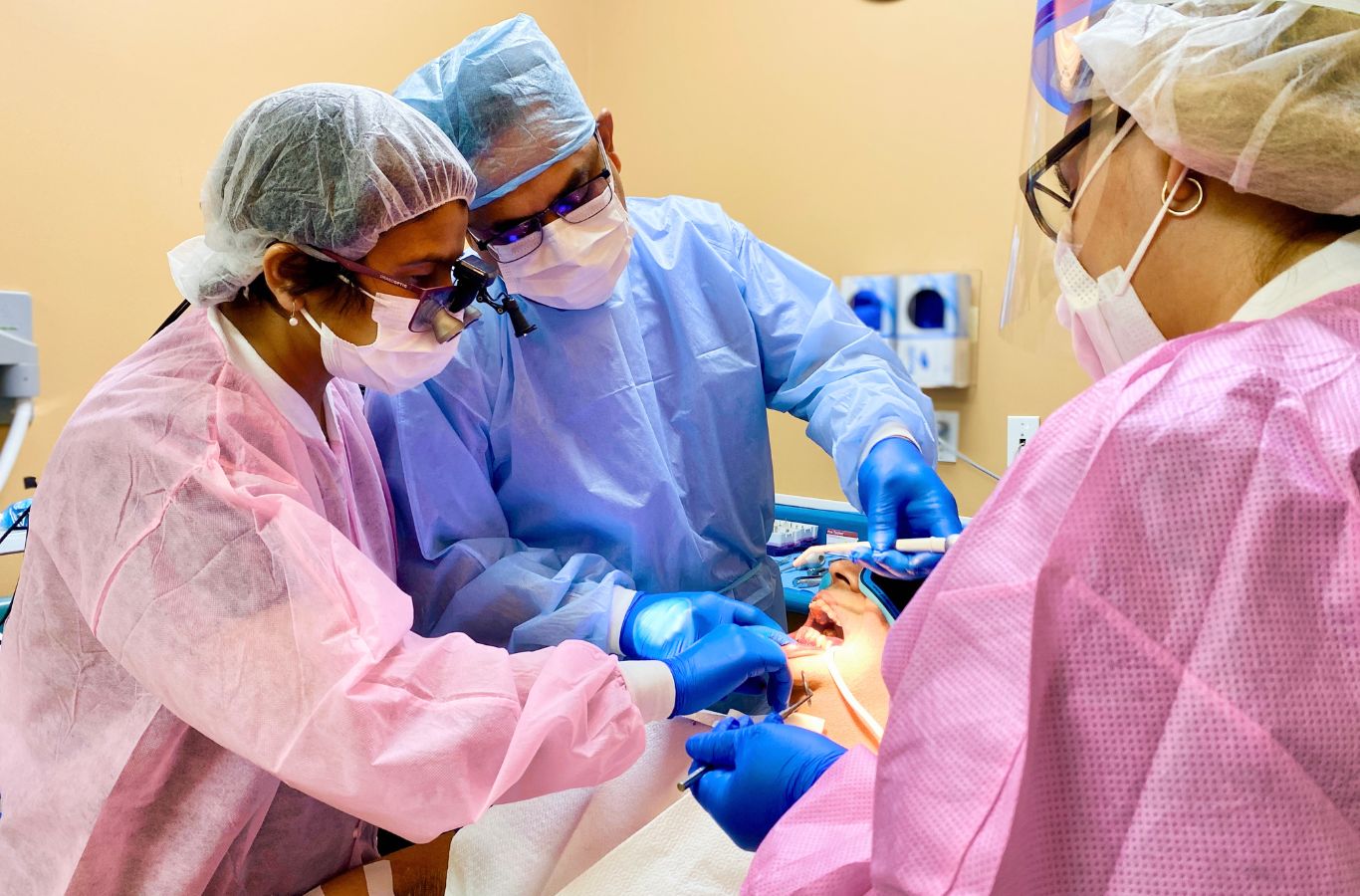 A team of dental professionals at Center For Implant Dentistry in Sunnyvale, CA, showcasing their expertise in dental implant procedures. Dental Implants near me.